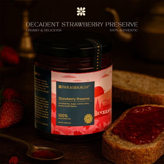 Strawberry Preserve with Kerala Vanilla | 80% Fruit | Low Sugar