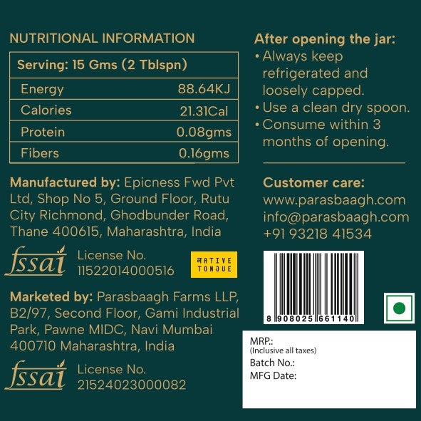 Alphonso Mango Preserve With Kashmiri Saffron | 80% Real Fruit | No Preservatives