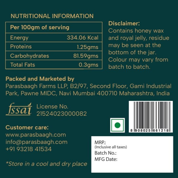 Saffron Honey | Raw Honey Infused with Kashmiri Saffron | Pure and Unadulterated