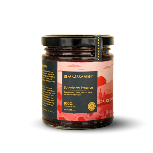 Strawberry Preserve with Kerala Vanilla | 80% Fruit | No Preservatives
