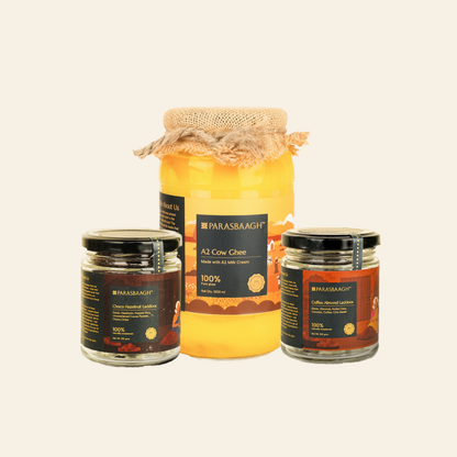 Buy 1Ltr A2 Cow Ghee and Get 2 Laddoo Jars Free
