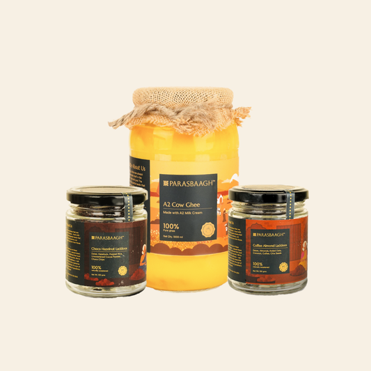 Buy 1Ltr A2 Cow Ghee and Get 2 Laddoo Jars Free