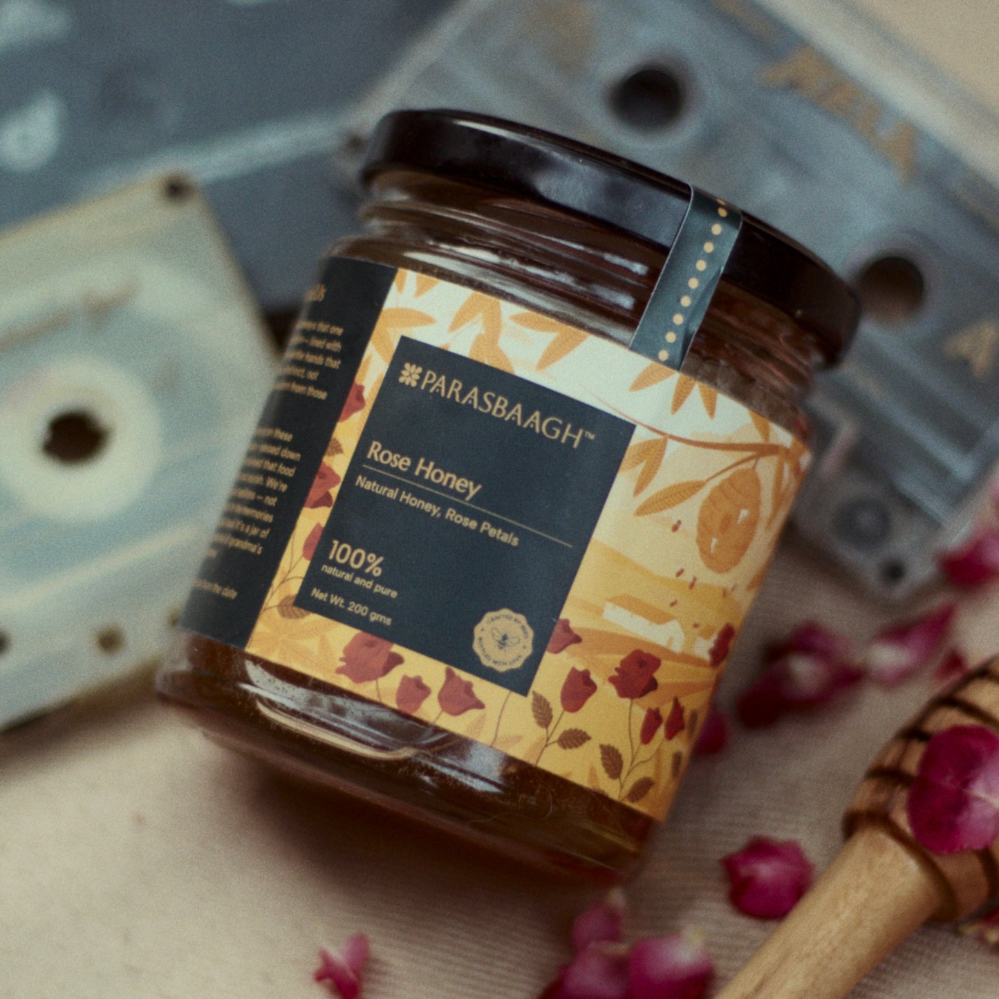 Rose Honey | Pure Honey Infused with Rose Petals | Pure and Unadulterated