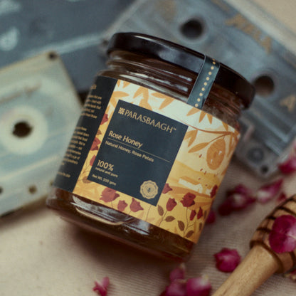 Rose Honey | Pure Honey Infused with Rose Petals | Pure and Unadulterated
