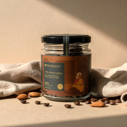 Coffee Almond Laddoos | 100% Dates Sweetened