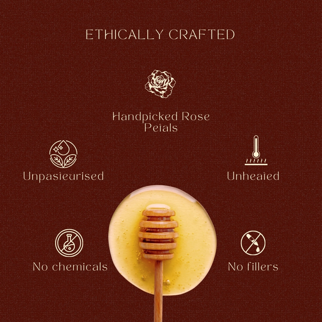 Rose Honey | Pure Honey Infused with Rose Petals