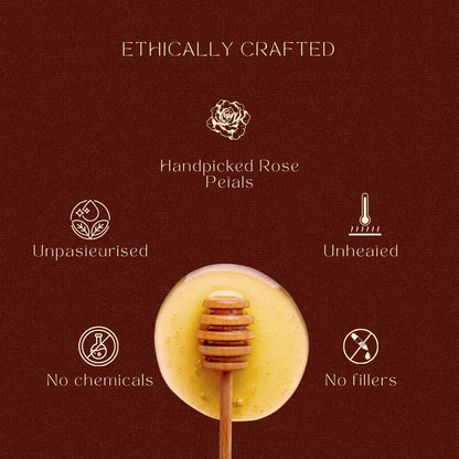 Rose Honey | Pure Honey Infused with Rose Petals
