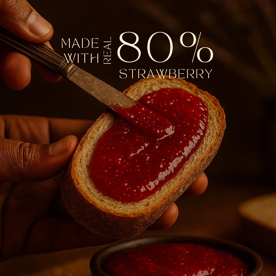 Strawberry Preserve with Kerala Vanilla | 80% Fruit | Low Sugar