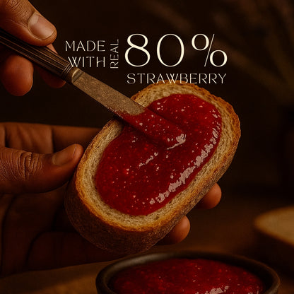 Strawberry Preserve with Kerala Vanilla | 80% Fruit | Low Sugar