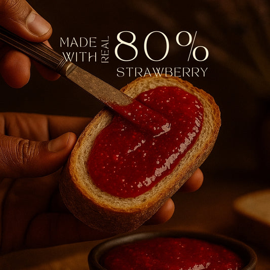 Strawberry Preserve with Kerala Vanilla | 80% Fruit | Low Sugar