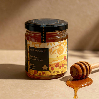 Rose Honey | Pure Honey Infused with Rose Petals | Unfiltered Honey with Bee Wax