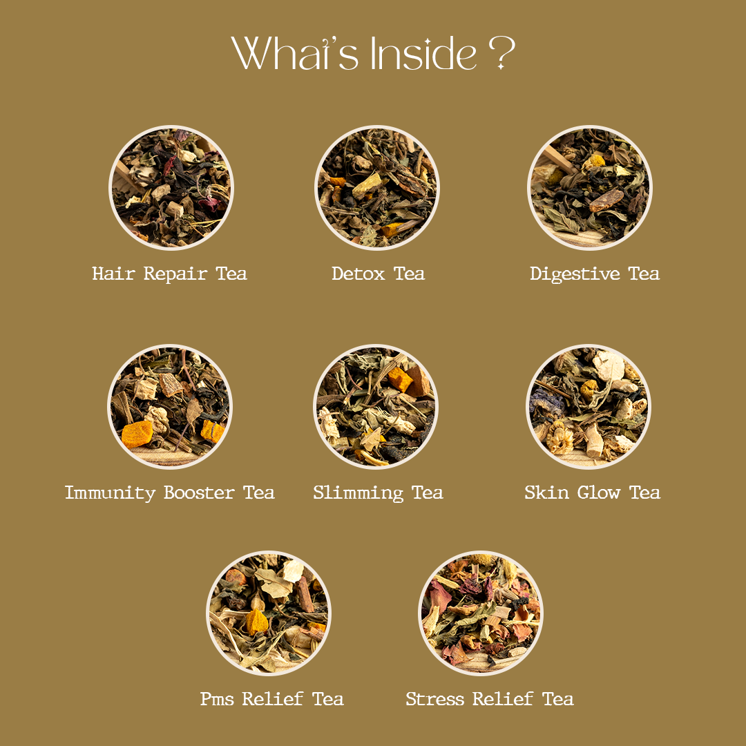 Assorted Tea Box | All Eight Teas Combo for Overall Health