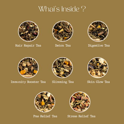 Assorted Tea Box | All Eight Teas Combo for Overall Health
